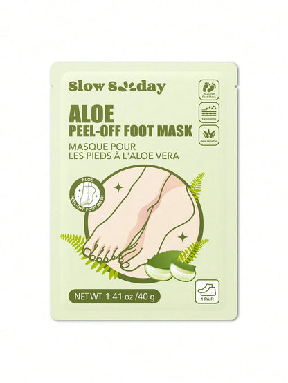 SlowSunday Masque Exfoliant pour les Pieds à l'Aloe, Apaisant pour la Peau