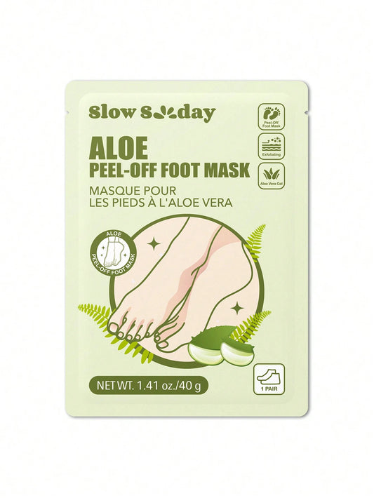 SlowSunday Masque Exfoliant pour les Pieds à l'Aloe, Apaisant pour la Peau