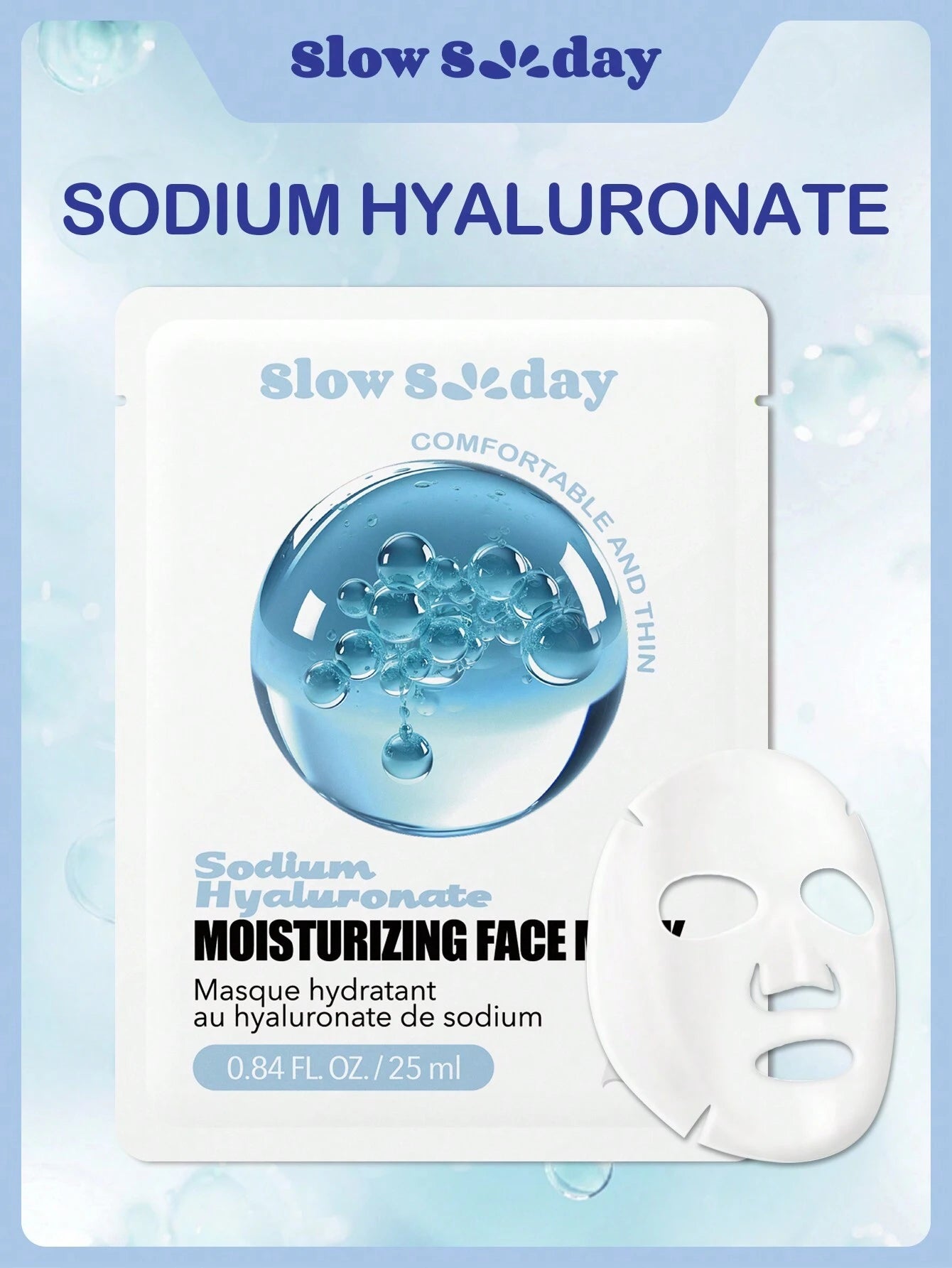 Masque hydratant au sodium hyaluronique SlowSunday