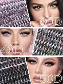 640PCS Individual Lash Clusters Large Capacity 30D+40D+50D