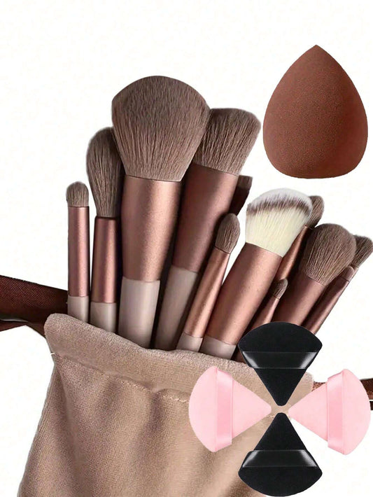 17 pièces Ensemble de pinceaux de maquillage