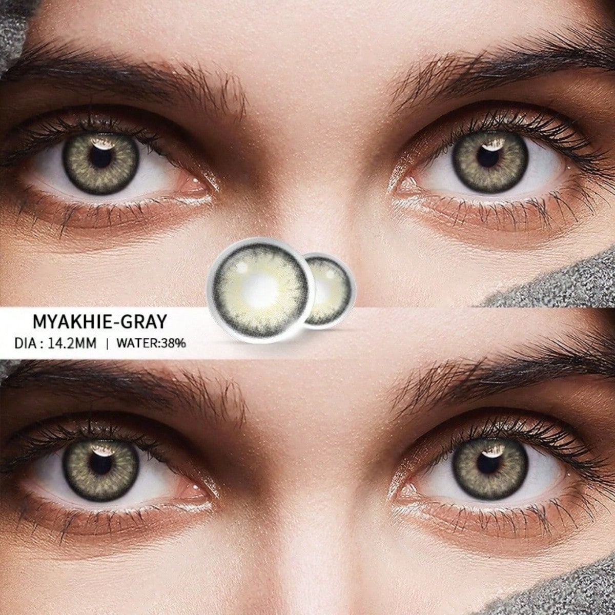 EYESHARE 1 pièce Lentilles de contact colorées souples de grand diamètre gris