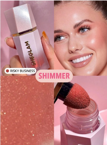 SHEGLAM Color Bloom Dayglow Liquid Blush Shimmer Finish