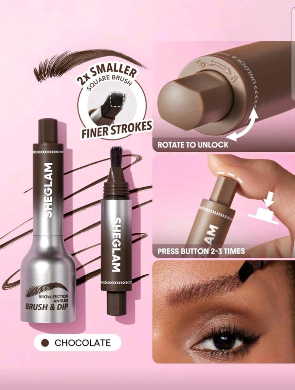 SHEGLAM Brow-Fection Angled Brush & Dip