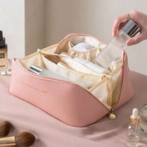 Sac De Cosmétiques En PU Pour Femmes, Sac De Toilette Pour La Salle De Bain, Organisateur De Rangement