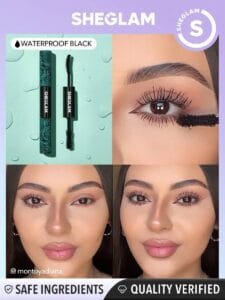 SHEGLAM Mascara Volume & Longueur Tout-en-un 2 En 1 Pinceau À Double Extrémité, Waterproof, Volumateur, Allongeant, Curling, Épaisseur De Cils, Allonge La Levée De Cils, Maquillage Des Yeux Durable