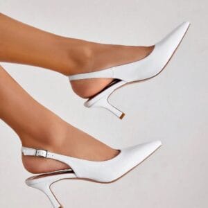 CUCCOO BIZCHIC Zapatos de tacón alto blancos de moda para mujer sheinelena.com 2